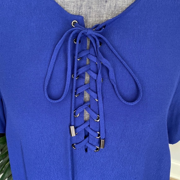 Majestic Blue Dress Shoelace Front - Picture 4 of 5